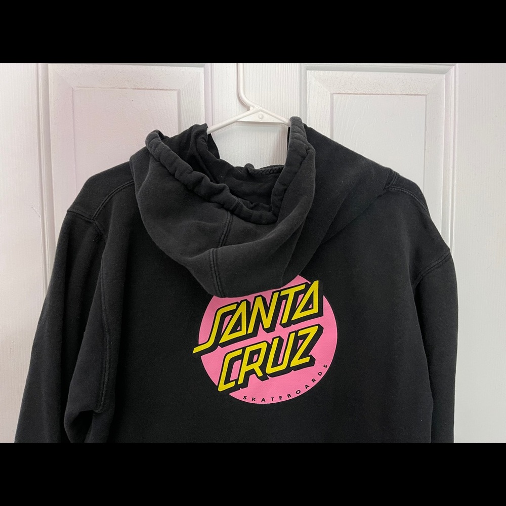 Pink and black santa cruz hoodie